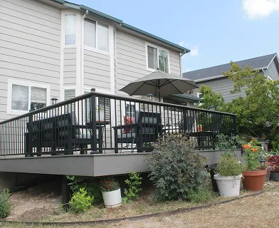 Project-9 Outdoor deck built for entertaining in Boulder Colorado with open layout and pergola